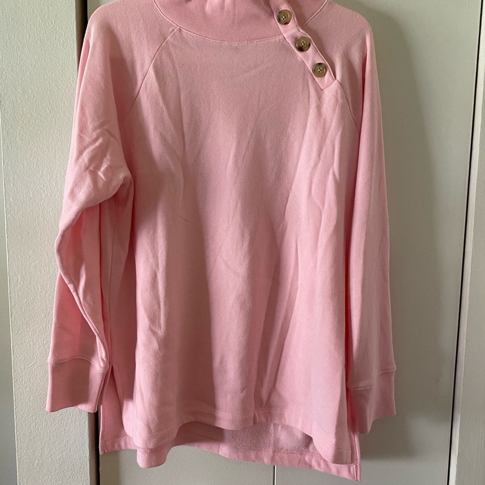 J. Crew Pink Button-Detail Women's Sweater